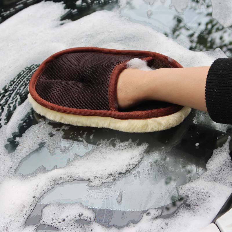 Car type soft hair car wash cleaning gloves car