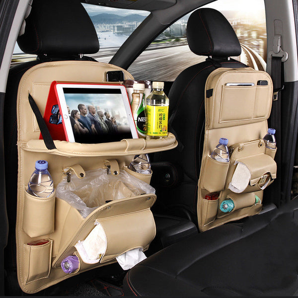 PU Leather Car Storage Bag Multifunction Seat Back