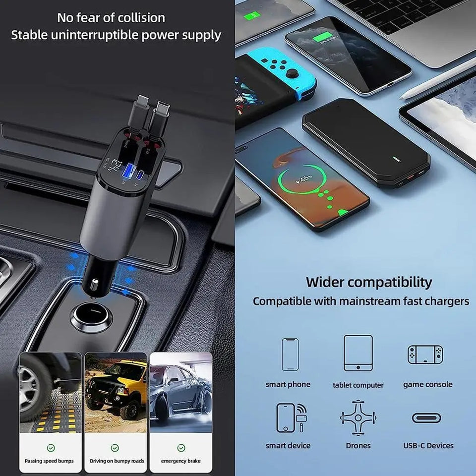 Digital Display Charging USB Adapter Cigarette Lighter