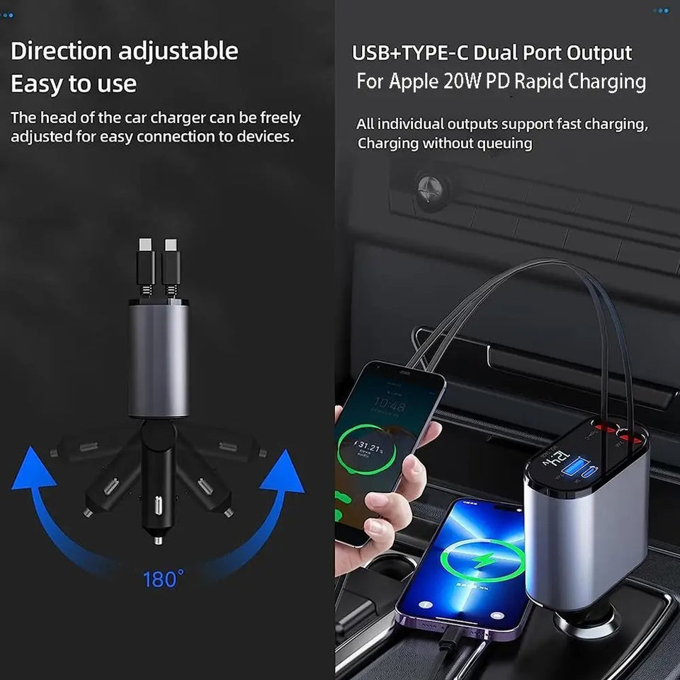 Digital Display Charging USB Adapter Cigarette Lighter