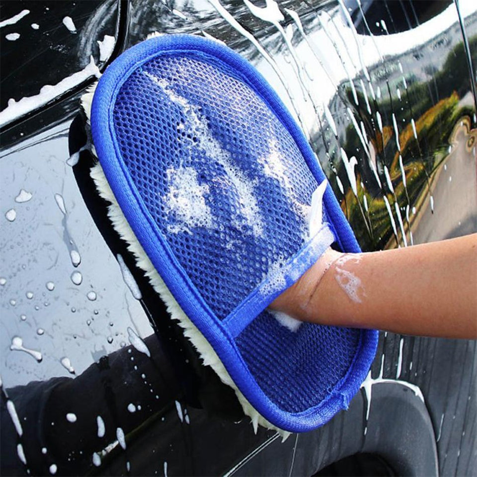 Car type soft hair car wash cleaning gloves car