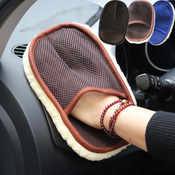 Car type soft hair car wash cleaning gloves car