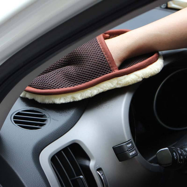 Car type soft hair car wash cleaning gloves car
