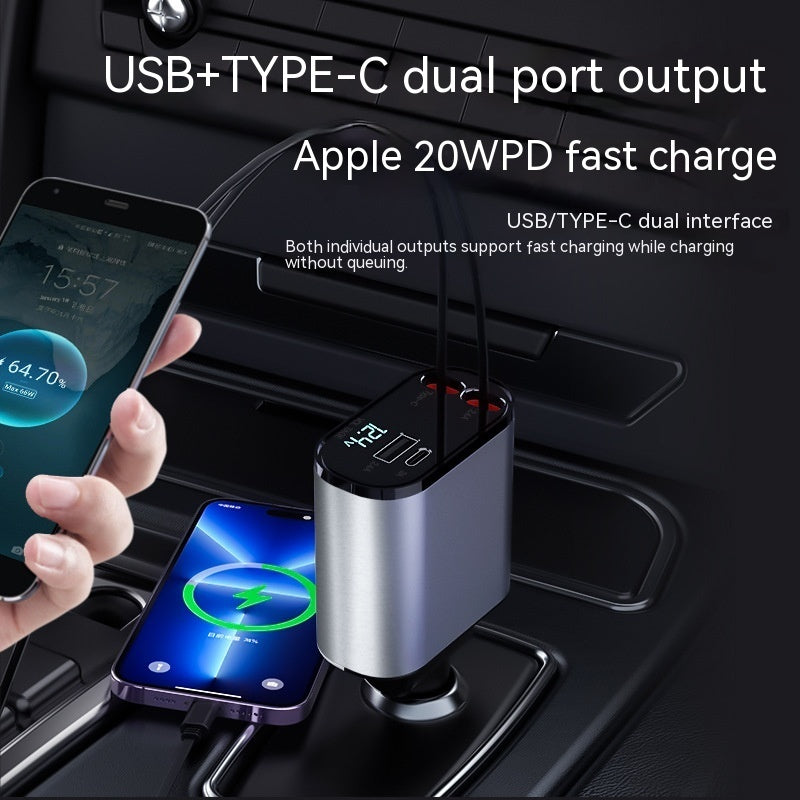 Digital Display Charging USB Adapter Cigarette Lighter